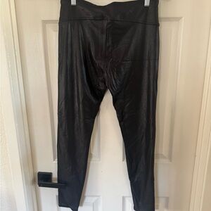 Faux leather leggings. Spanx knock offs.